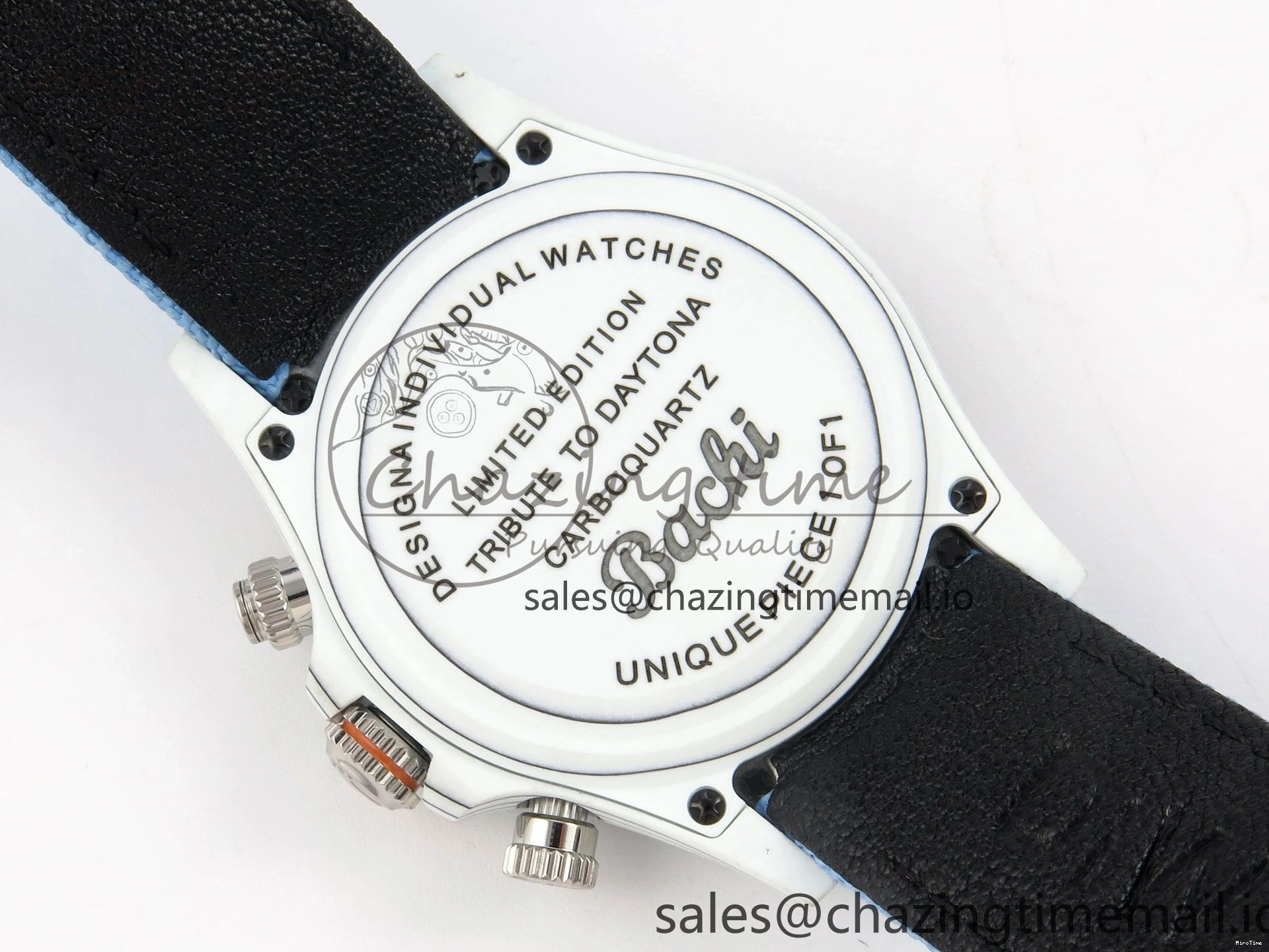 MiroTime 0403 Attractive Daytona DIW Carbon Case and Bezel DIWF Edition Black Dial on Blue Nylon Strap A 71